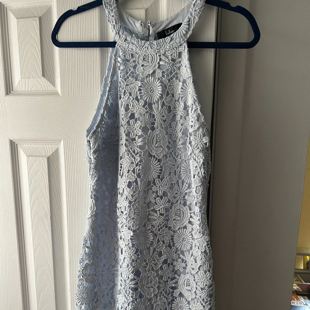 Lulus Light Blue Lace Dress